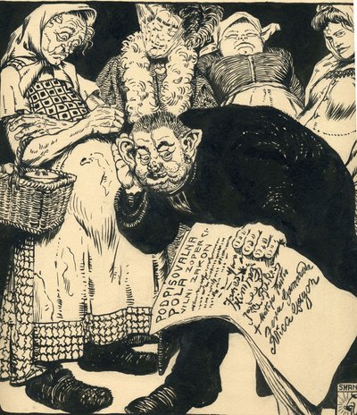 Medeni kanuna karşı imza belgesi by Hinko Smrekar
